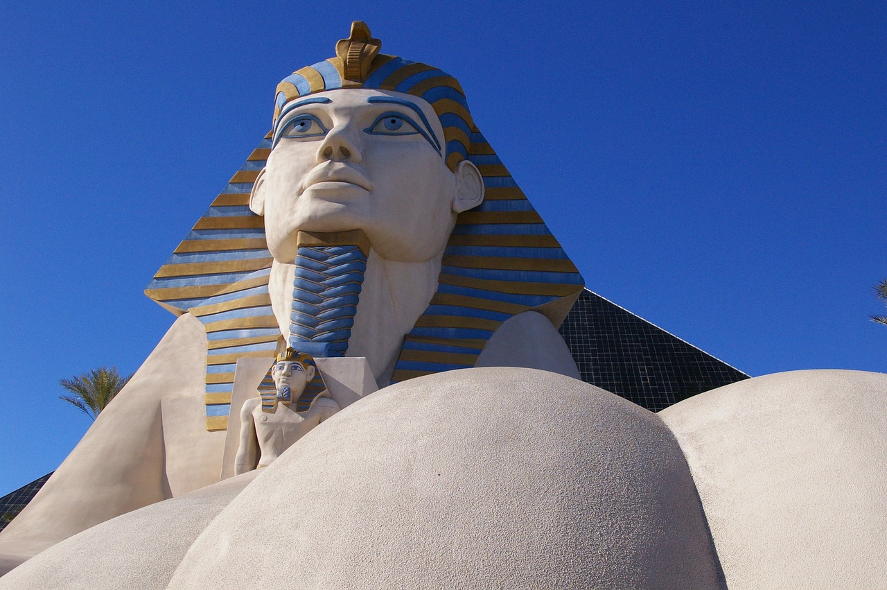 Luxor pyramid and sphinx
